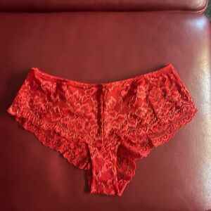 Red Lace Hipster Panty